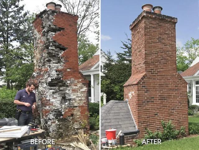 Torrington Chimney Sweep performing a full chimney restoration in Torrington, CT