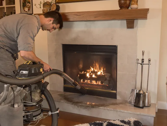 Routine fireplace upkeep by Torrington Chimney Sweep in Torrington, CT