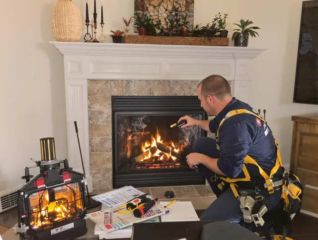 Safety-focused fireplace inspection by Torrington Chimney Sweep in Torrington, CT