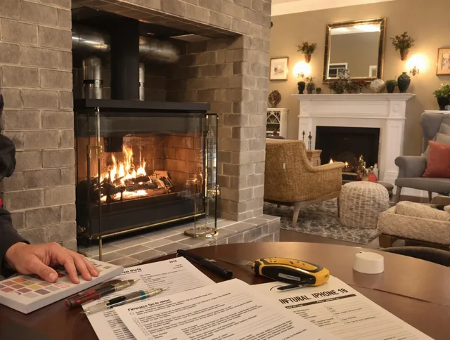 Torrington Chimney Sweep verifying fireplace safety measures in Torrington, CT